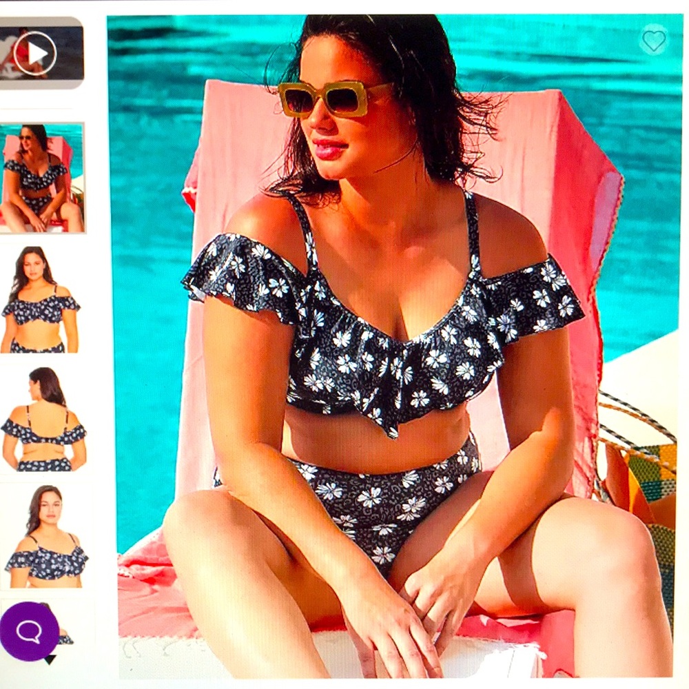 Bare Necessities brand Elomi: Plus Size Plain Sailing Frill Underwire Bikini Top